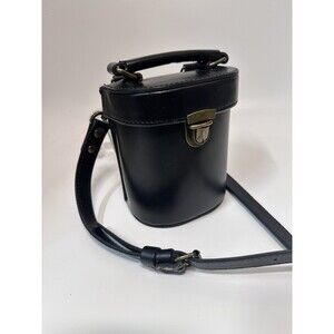 Leather Top Handle Crossbody Box Bag Beara Beara Black Barrel Satchel Boho